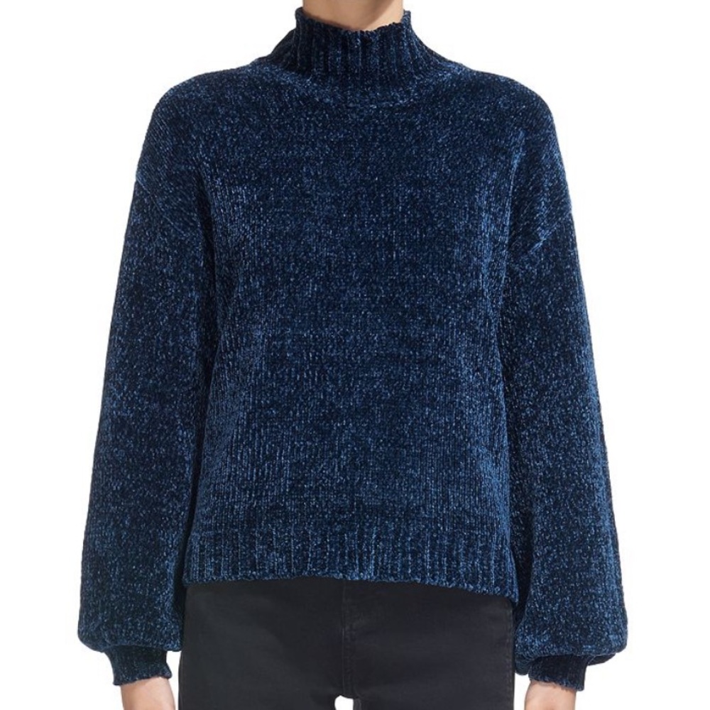 Whistles mock neck chenille sweater. Small